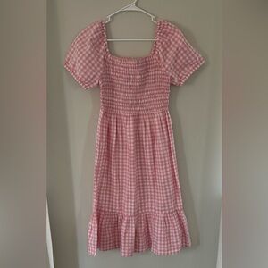 The Children's Place Womens small petite Pink Checkered Dress NWT